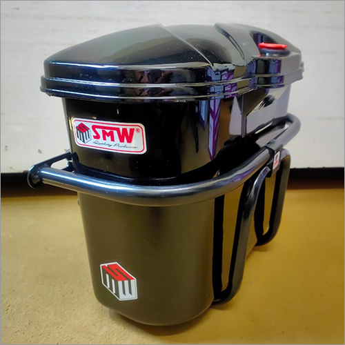 U Frame Black Side Box - Plastic & Metal Materials, Glossy Black Finish, Scratch & Water Resistant, Secure Storage Solution For Two-wheelers