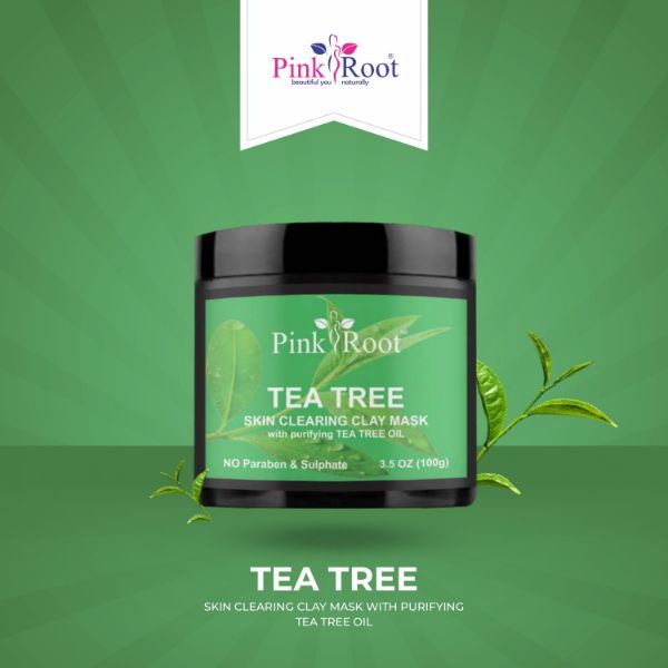 100gm Pink Root Tea Tree Skin Clearing Clay Mask Age Group: All Age Group
