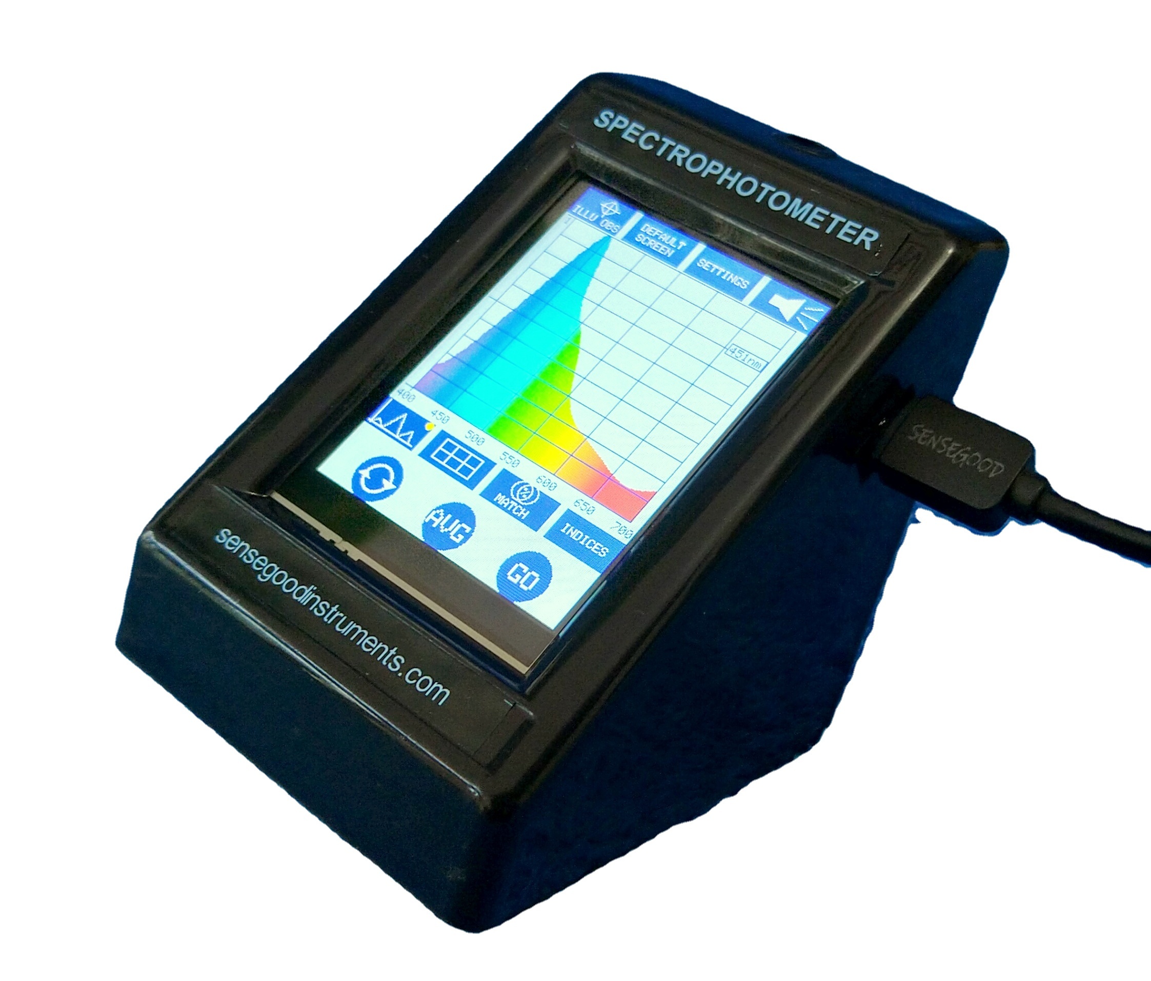 Color Spectrophotometer - Abs Engineering Plastic, 30x22x10 Cm, Matte Black | Patented Technology, Whiteness & Yellowness Measurement, Color Analysis, <0.5s Test Speed