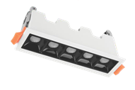 Black & White Body Led Linear Spotlight 5led 12w