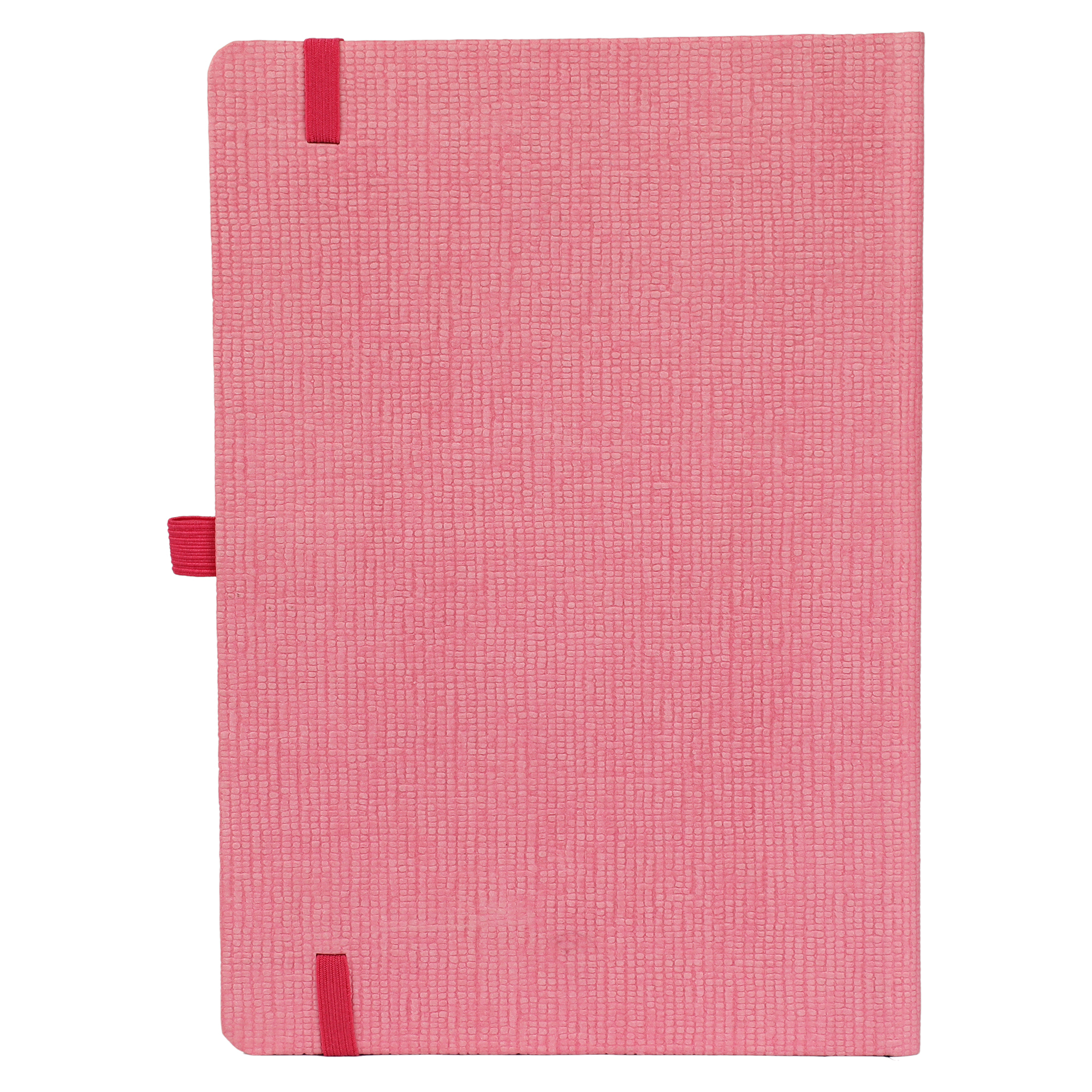Features Include An Elastic Band Closure Comma Abaca - A5 Size - Hard Bound Notebook (Pink)