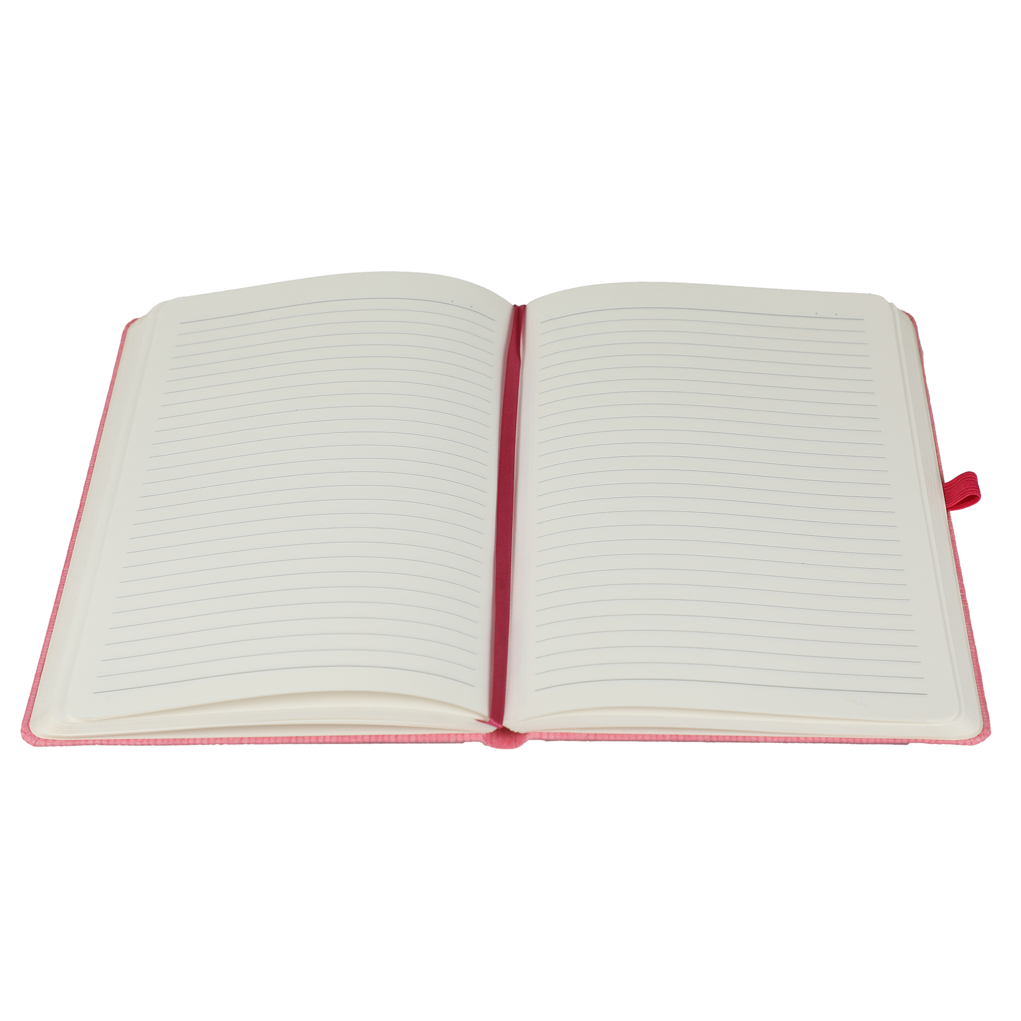 Features Include An Elastic Band Closure Comma Abaca - A5 Size - Hard Bound Notebook (Pink)