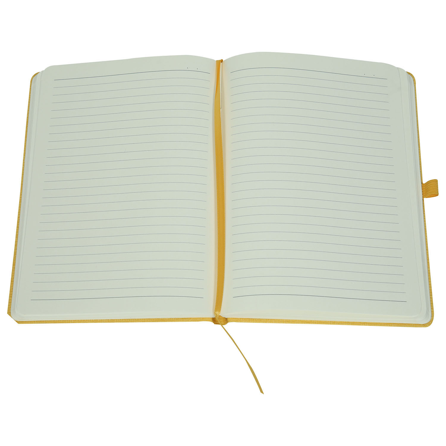 Features Include An Elastic Band Closure Comma Abaca - A5 Size - Hard Bound Notebook (Yellow)