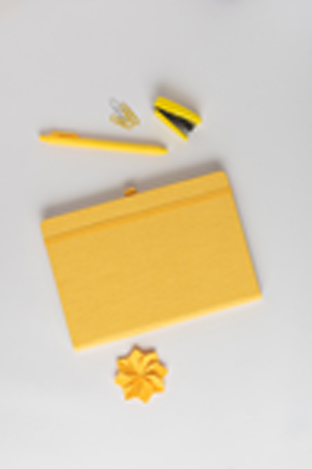 Features Include An Elastic Band Closure Comma Abaca - A5 Size - Hard Bound Notebook (Yellow)