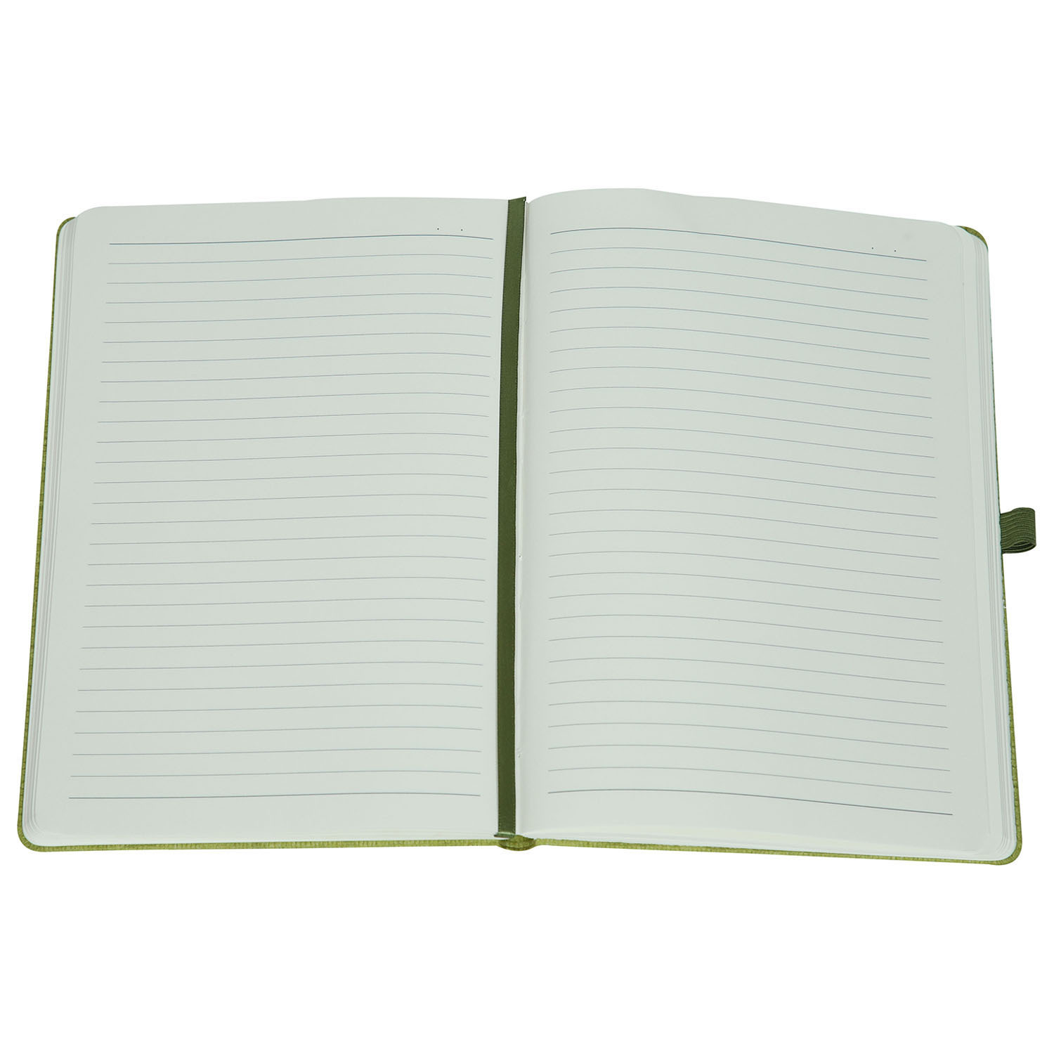 Comma Abaca - A5 Hard Bound Notebook - 80gsm Natural Shade Paper, 192 Pages, Textured Cover, Elastic Band Closure, Satin Ribbon Bookmark, Pen Holder Loop