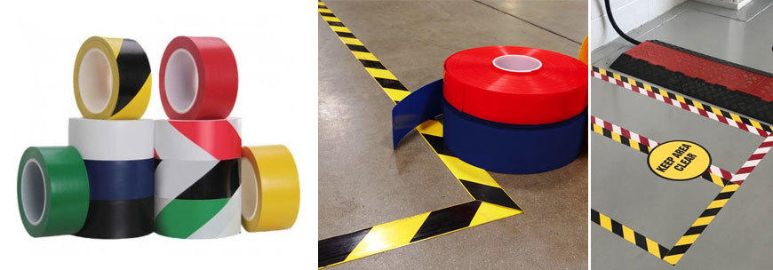 Floor Marking Tape - High-visibility, Reflective Safety Adhesive | Ideal For Hazard Marking And Space Division