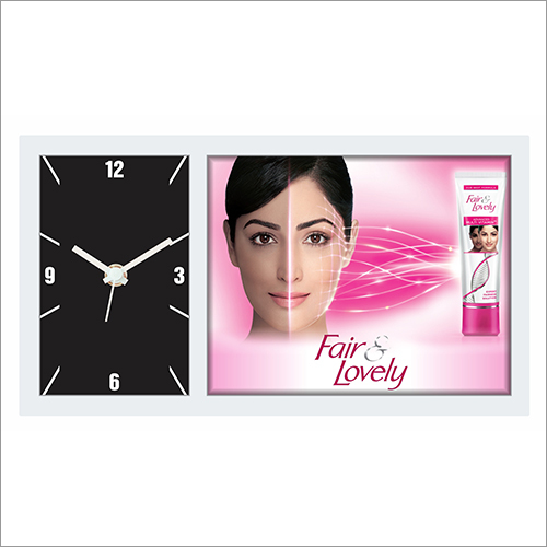 Table Clock With Photo Frame - Rectangular, Different Sizes Available, Multicolor | Stylish Table Clock Featuring A Customizable Photo Display For Promotions