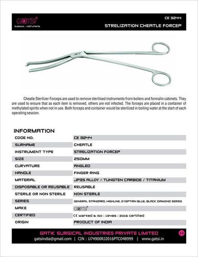 Sterilization Cheatle Forcep