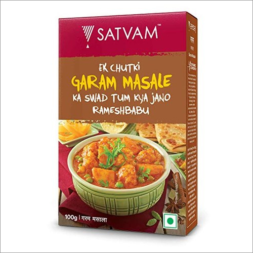 Masala Packaging Box - Rectangular Paper, Matte Lamination Finish | Durable and Elegant Surface Handling for Optimal Presentation