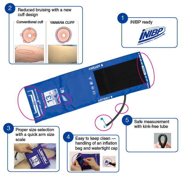 Nibp Cuff - Nylon Material, 40cm Length, 13cm Width, Blue Color | Latex-free Bladder, Accurate Readings, Comfortable Fit, Durable, Easy To Use, Long-lasting, Reliable Performance, Reusable Design