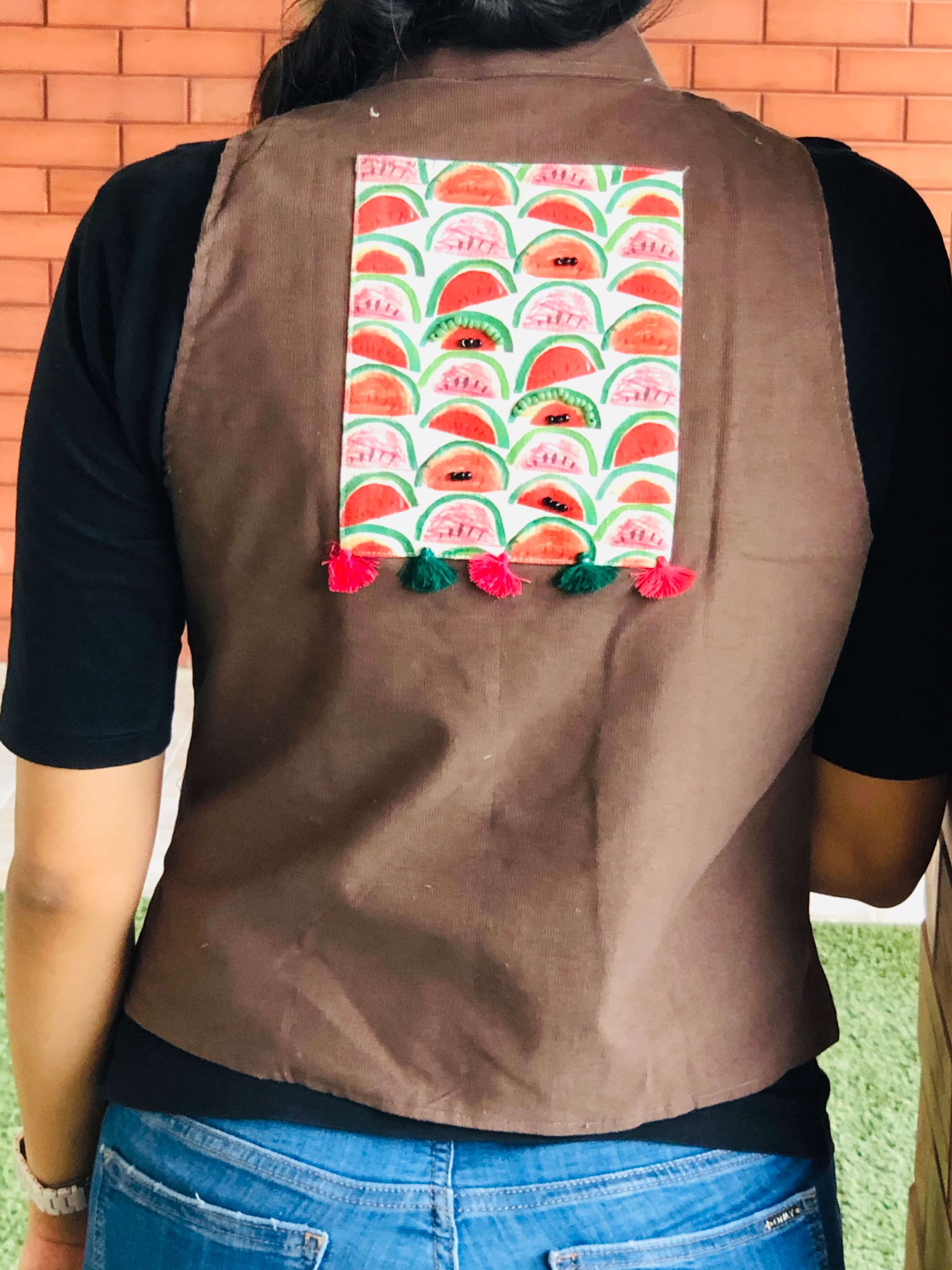 Brown Jacket Decoration Material: Laces