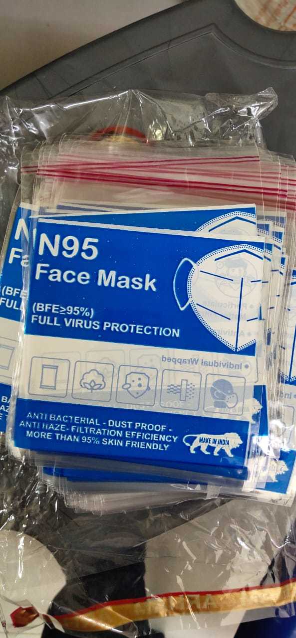 N 95 Mask - 5 Layer Breathable Unisex Design, Available In 3 Colors, Washable, Printed Polybag Packaging