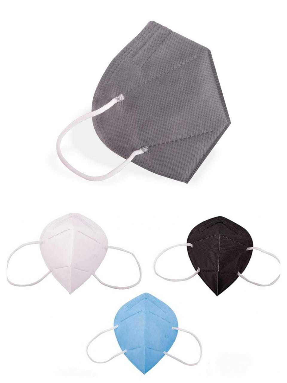 N 95 Mask - 5 Layer Breathable Unisex Design, Available In 3 Colors, Washable, Printed Polybag Packaging