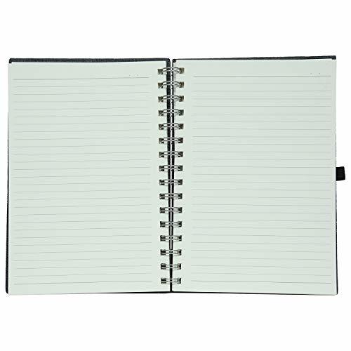 Features Include An Elastic Band Closure Comma Abaca - A5 Size - Wire-o-bound Notebook (Black)