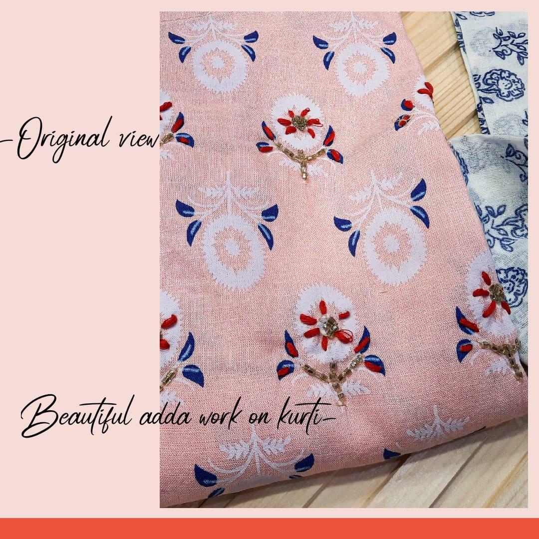 Pink Damru Kurtis