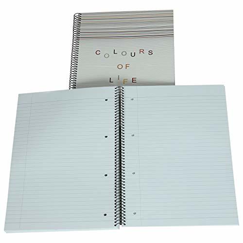 70gsm White Paper Which Resists Ink Smearing And Bleed-through 6 Subject College Notebook - A4 Size - Wire-o-bound