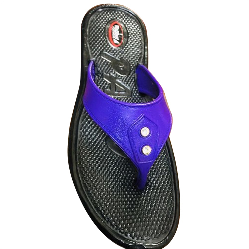 Ladies Plain EVA Slipper - Black and Blue, Size 5-8 | Daily Wear Comfort with Stylish Plain Design
