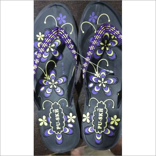 Ladies Printed PU Slipper