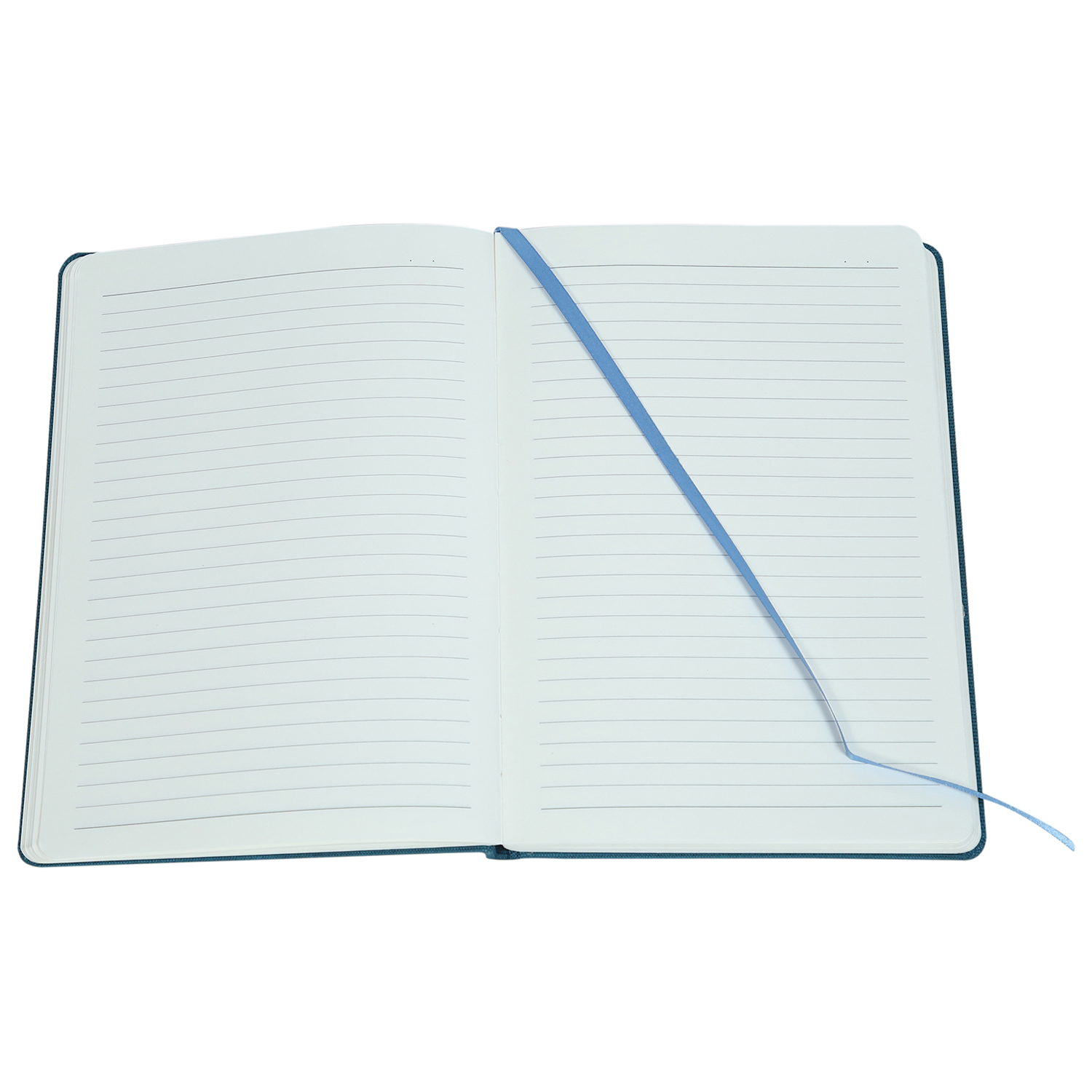 Features Include Horizontal Elastic Band Closure Comma Regina - A5 Size - Hard Bound Notebook (Peacock Blue)