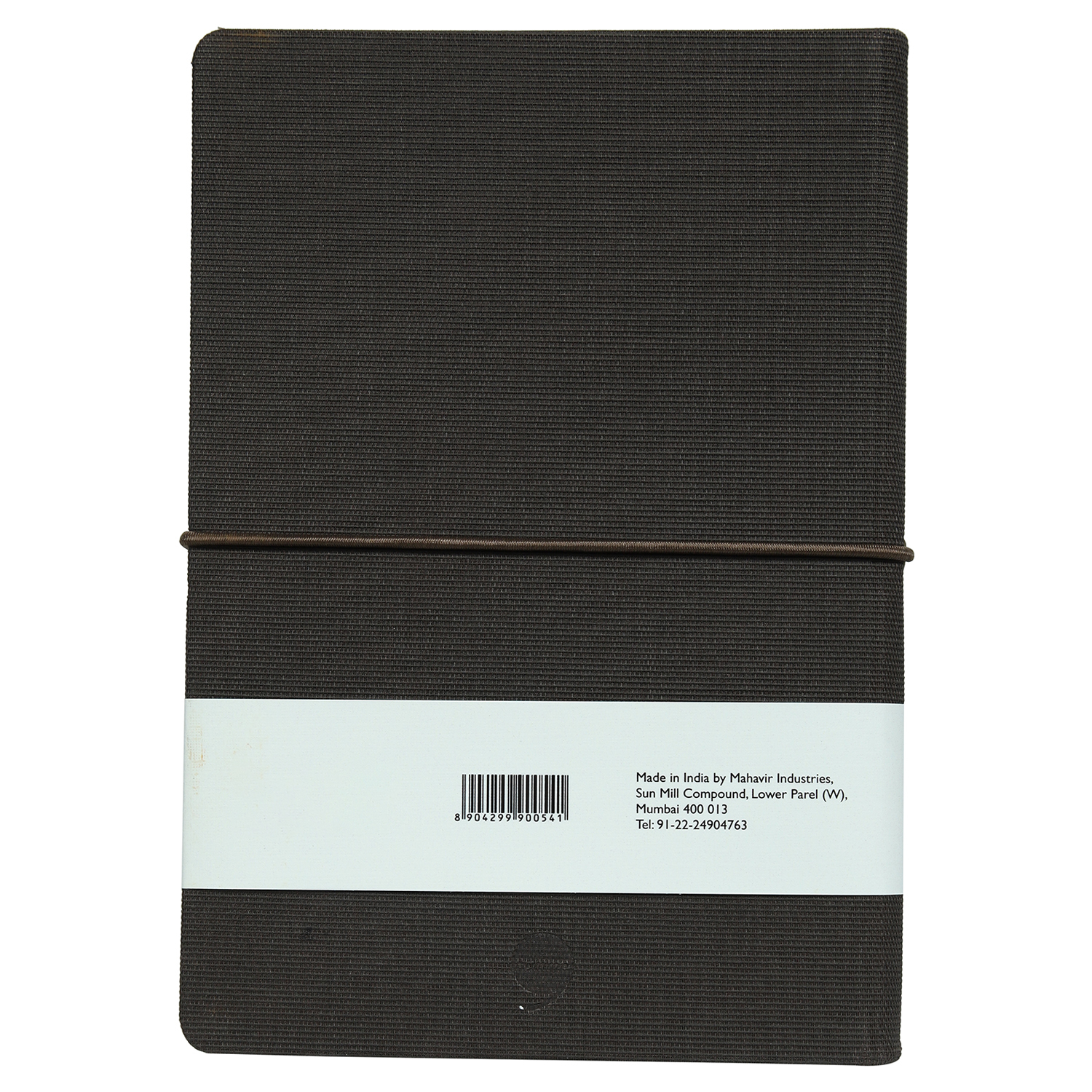 Features Include Horizontal Elastic Band Closure Comma Regina - A5 Size - Hard Bound Notebook (Brown)