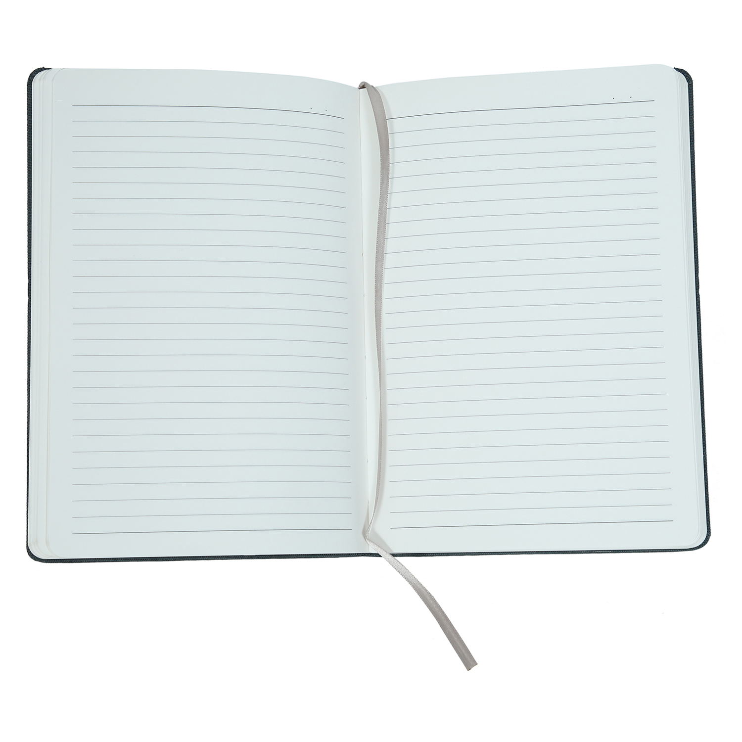 Features Include Horizontal Elastic Band Closure Comma Regina - A5 Size - Hard Bound Notebook (Grey)