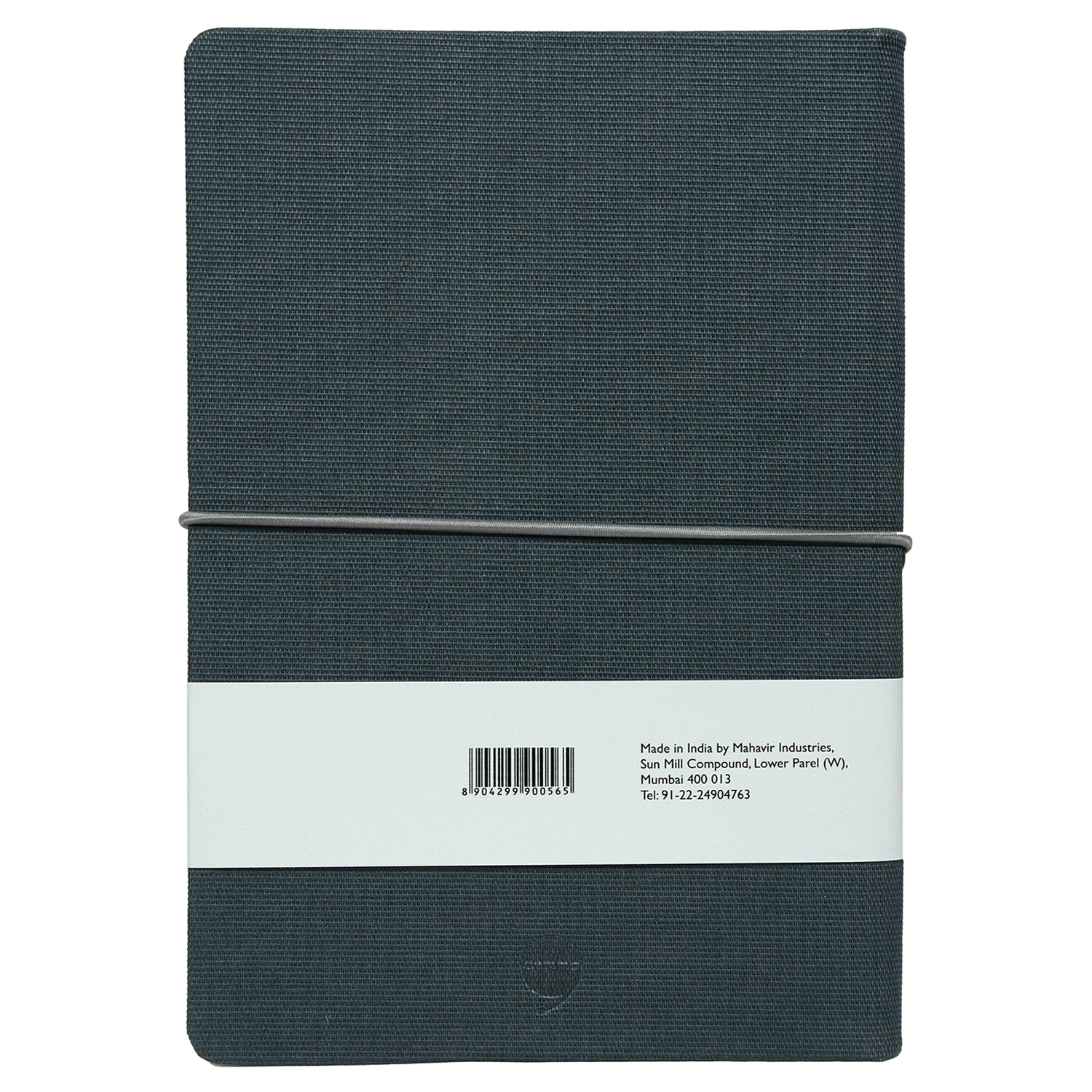 Features Include Horizontal Elastic Band Closure Comma Regina - A5 Size - Hard Bound Notebook (Grey)
