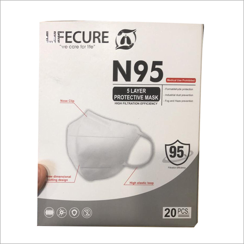 N95 Face Mask - 5-layer Non Woven Design | Durable Unisex Protection Against Dust, Germs, Pollutants, And Pollen