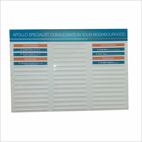 Acrylic Name Directory Application: Outdoor