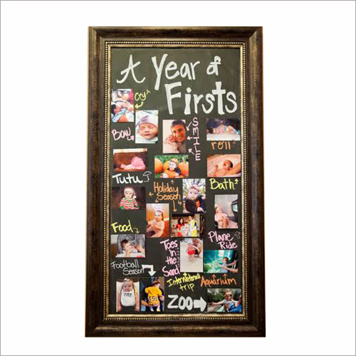 Birthday Collage With Frame - Customized Rectangular Acrylic, Ideal for College, Home, School Decor