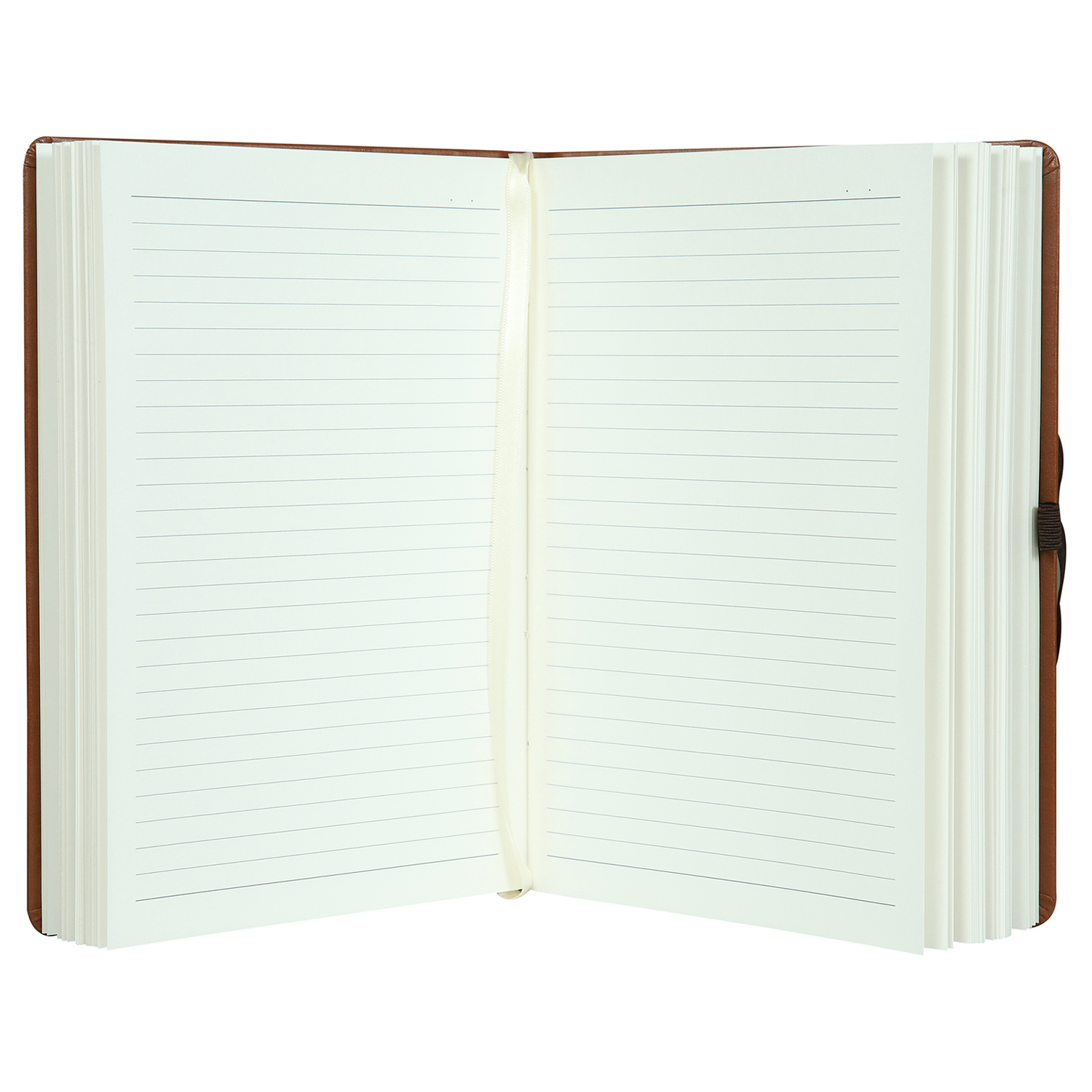 Satin Ribbon Bookmark Mahavir Personal Notes - A5 Size - Hard Bound Notebook (Tan)