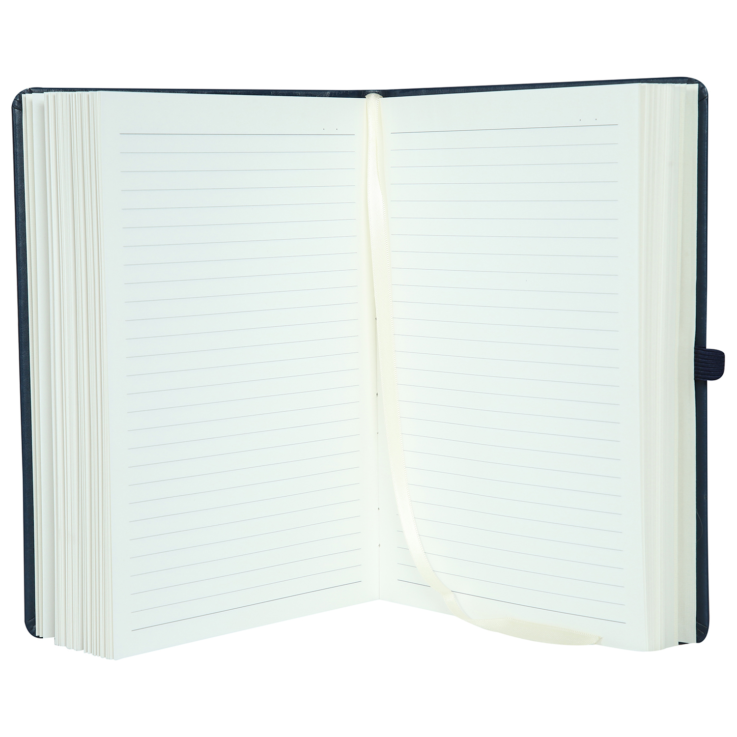 Satin Ribbon Bookmark Mahavir Personal Notes - A5 Size - Hard Bound Notebook (Navy Blue)