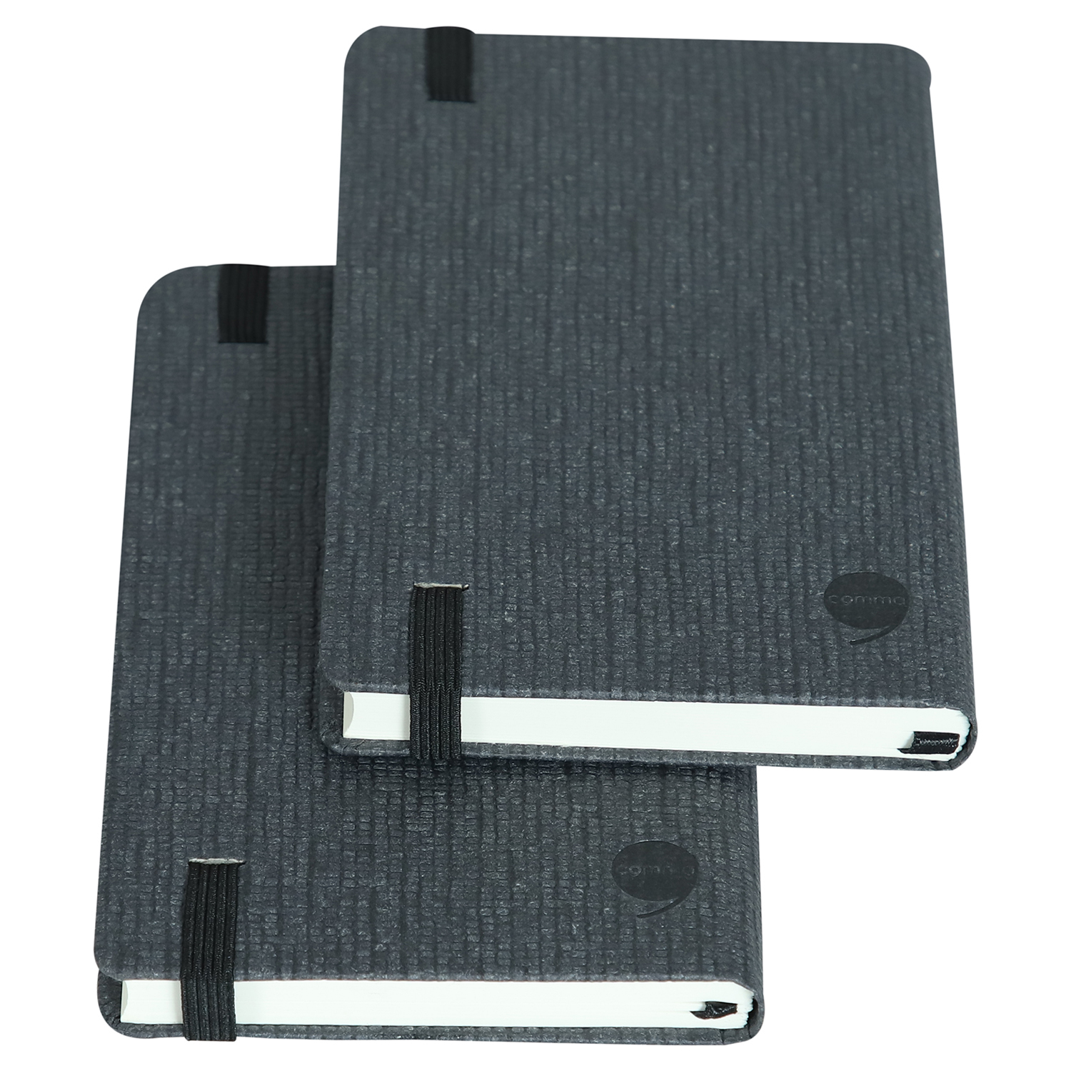 Features Include An Elastic Band Closure Comma Abaca - A6 Size - Hard Bound Notebook