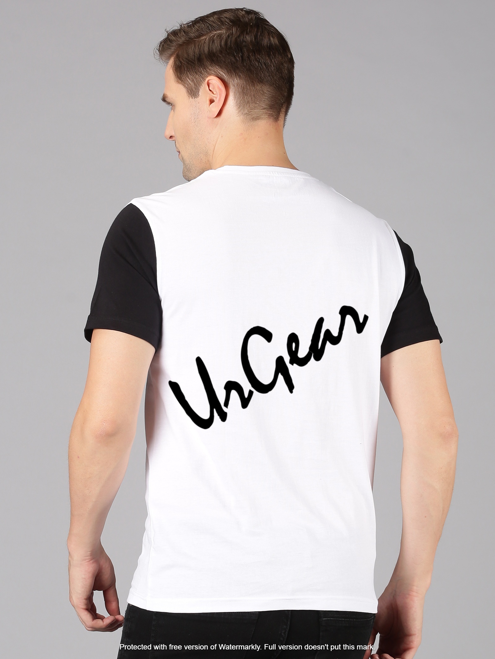 Men Round Neck T-shirt - 100% Combed Cotton, Size M-xxl, Colors: White & Black | O-neck Collar, Short Sleeves, Printed Pattern, Bio-washed