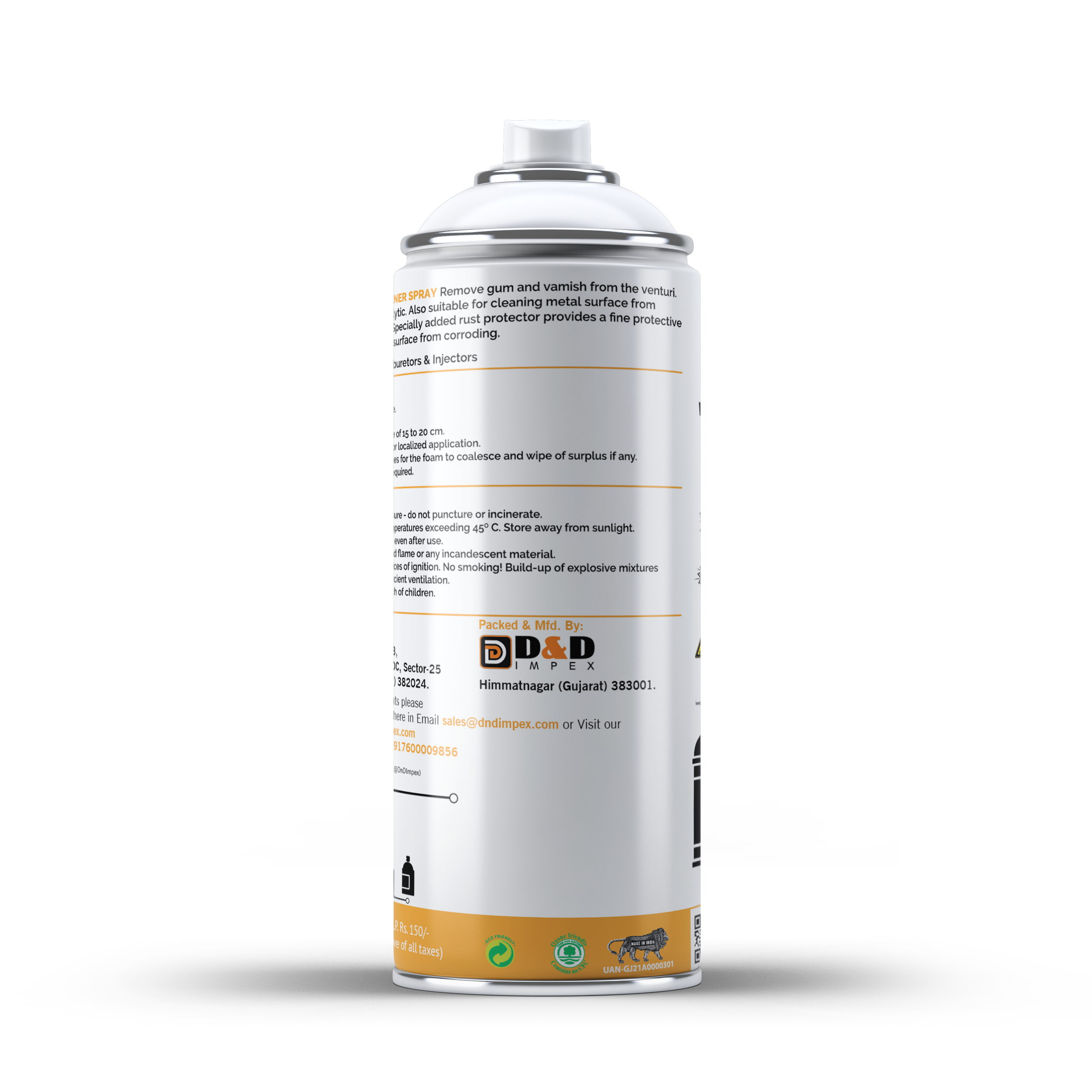 Colorless Carburetor Injector Cleaner Spray
