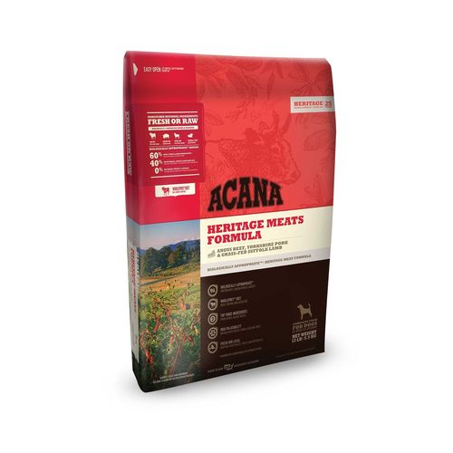 Acana Heritage Red Meat Formula - 25 lbs Bag | Grain Free, No Corn, Wheat or Soy, Protein-Rich Nutrition for All Dog Breeds
