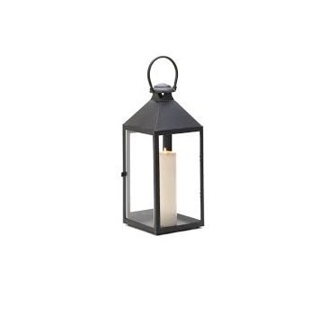 Iron Candle Lantern - Iron And Glass, 8 Inch Square, Black Color - Charming Portable Lighting For Warmth And Romantic Ambiance