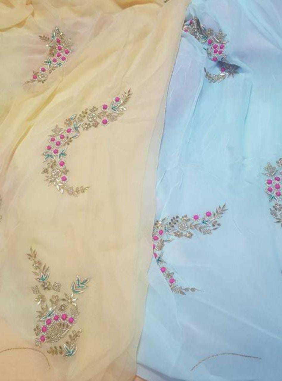 Vesh Georgette Kurti - Classic Elegance | Handcrafted Gota Patti, Zari, Zardosi & Embroidery, Plus Size Available