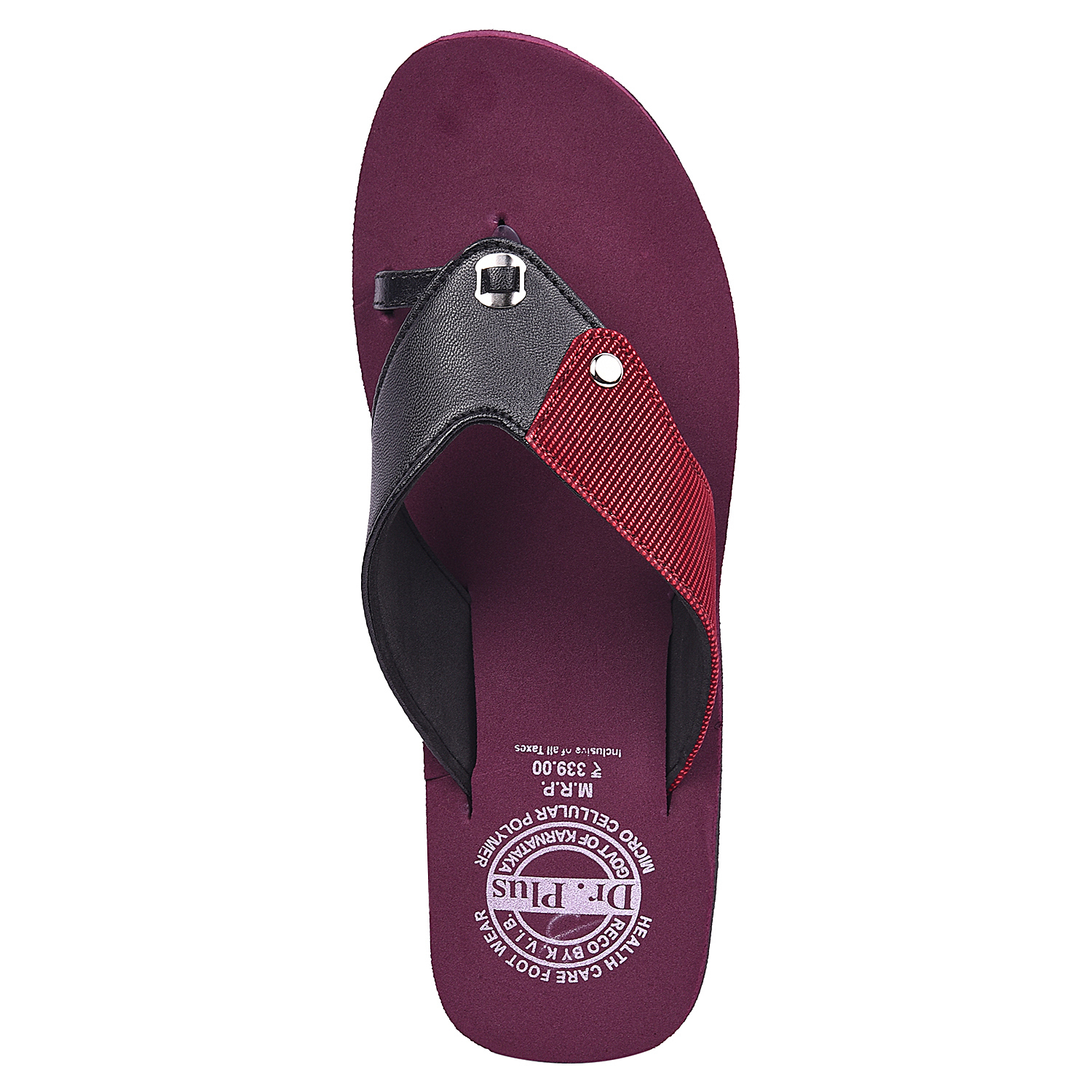 Mcp Slippers - Synthetic Leather Upper, Rubber Sole | Maroon Color, Women''s Flip Flops, Sizes 5-11, Suitable For All Seasons