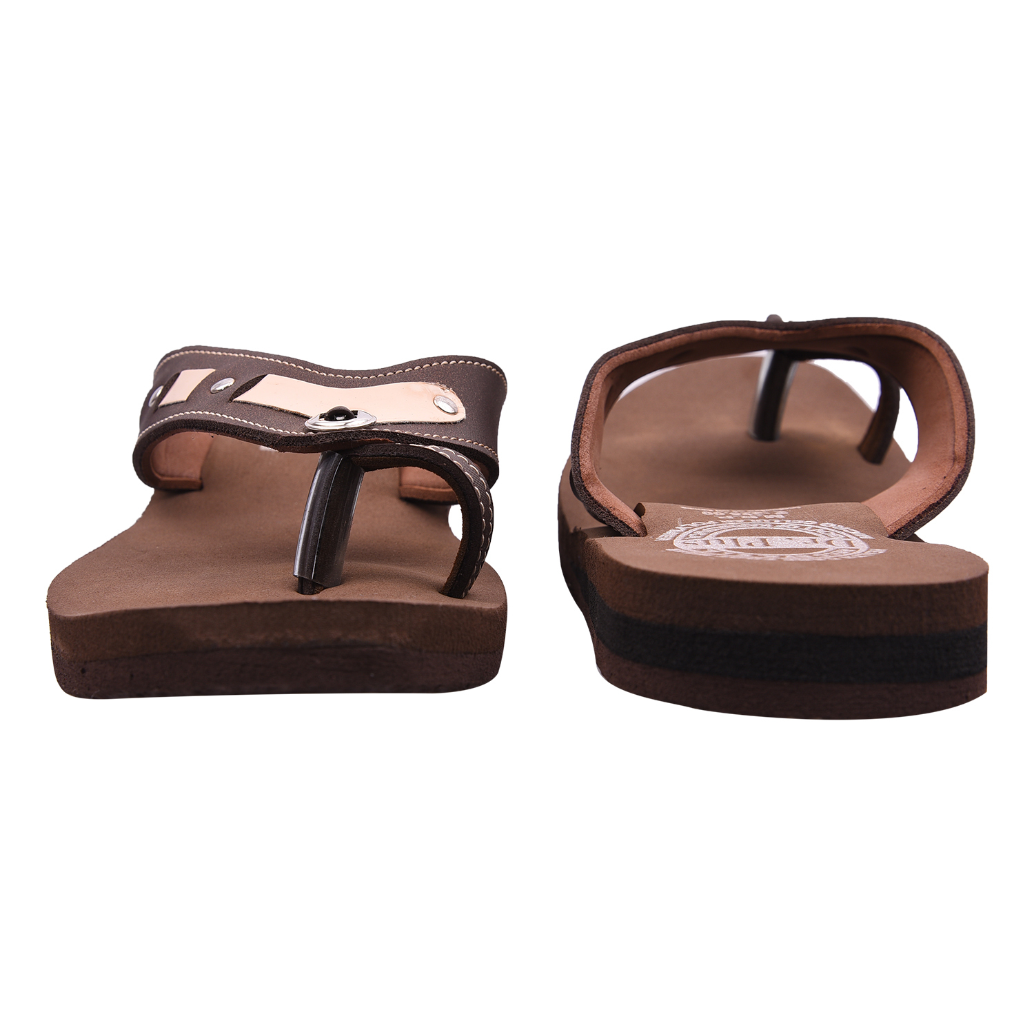 Mcp Slippers - Synthetic Leather Upper, Rubber Sole, Brown Color | Women''s Flip Flops, Sizes 5-11, All-season Comfort