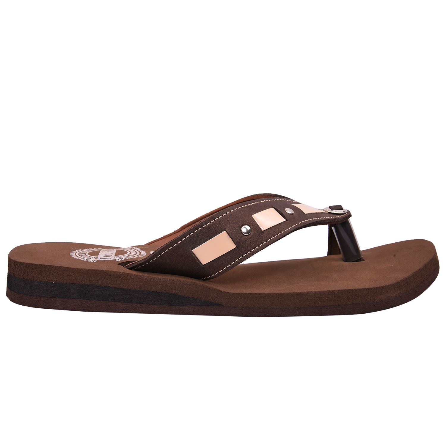 Mcp Slippers - Synthetic Leather Upper, Rubber Sole, Brown Color | Women''s Flip Flops, Sizes 5-11, All-season Comfort