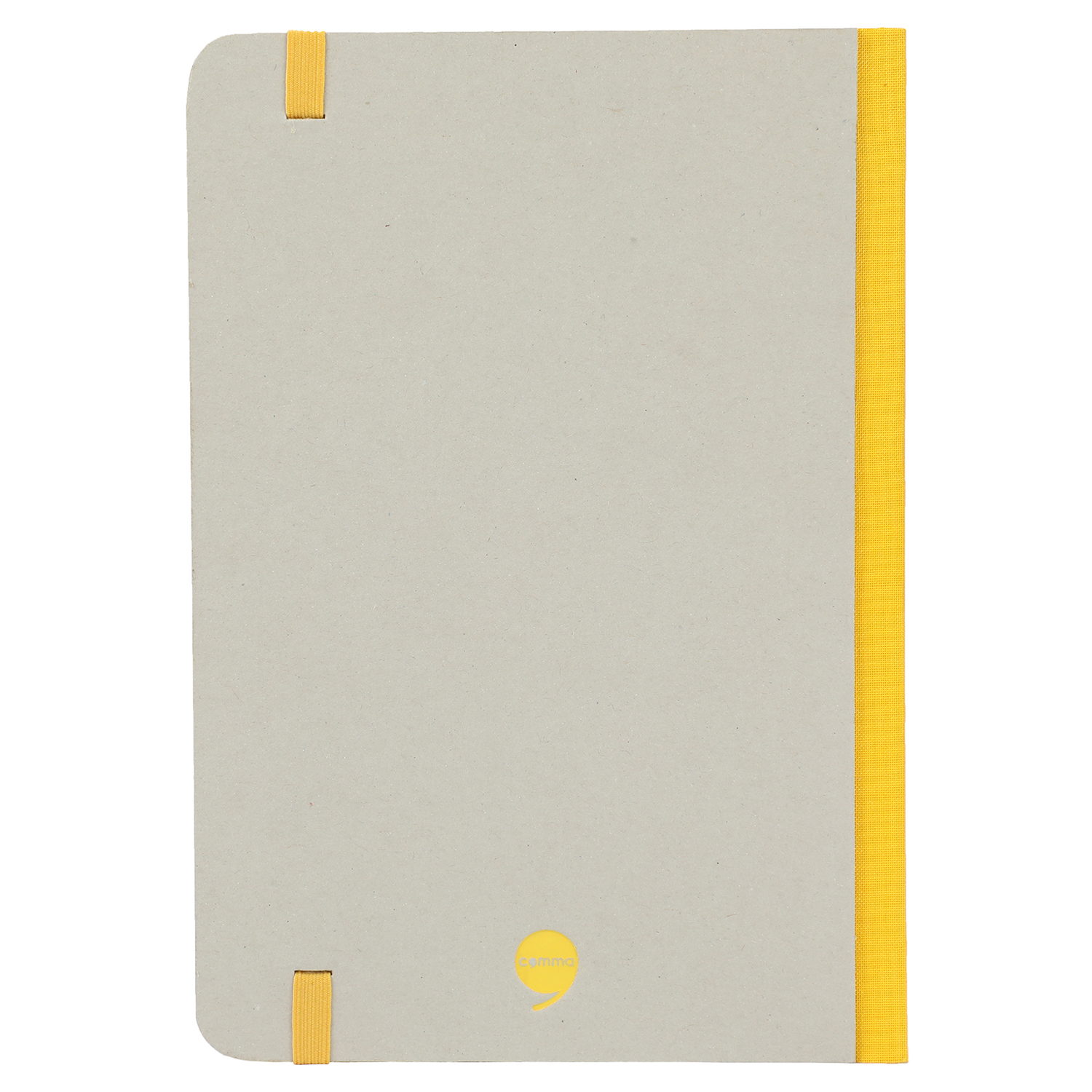 Features Include An Elastic Band Closure Which Matches The Colour Of The Spine And The Logo On The Cover Comma Ecologique  A5 Size  Hard Bound Notebook (Yellow)