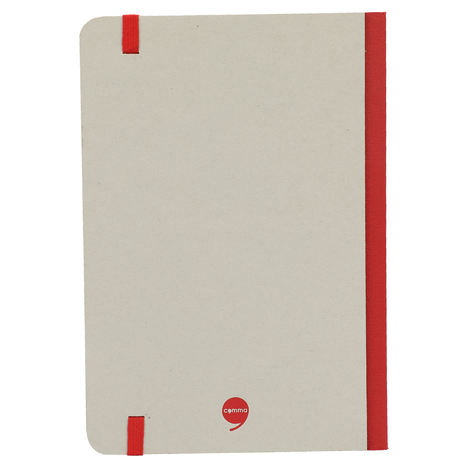 Comma Ecologique A5 Hard Bound Notebook - 192 Pages, 80gsm Natural Shade Paper, Recycled Paper Board Cover, Elastic Band Closure, Ideal For Note-taking