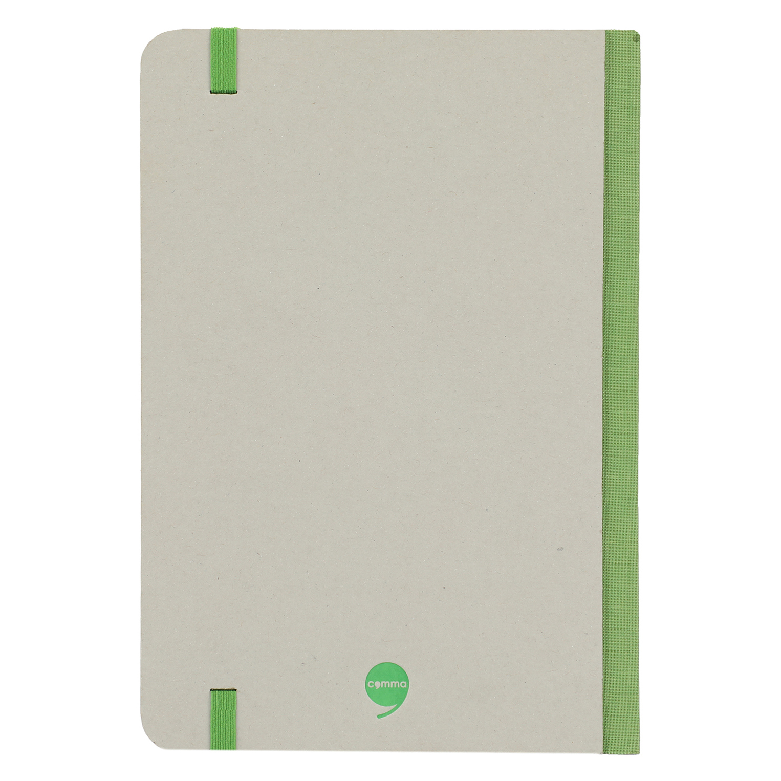Features Include An Elastic Band Closure Which Matches The Colour Of The Spine And The Logo On The Cover Comma Ecologique  A5 Size  Hard Bound Notebook (Green)