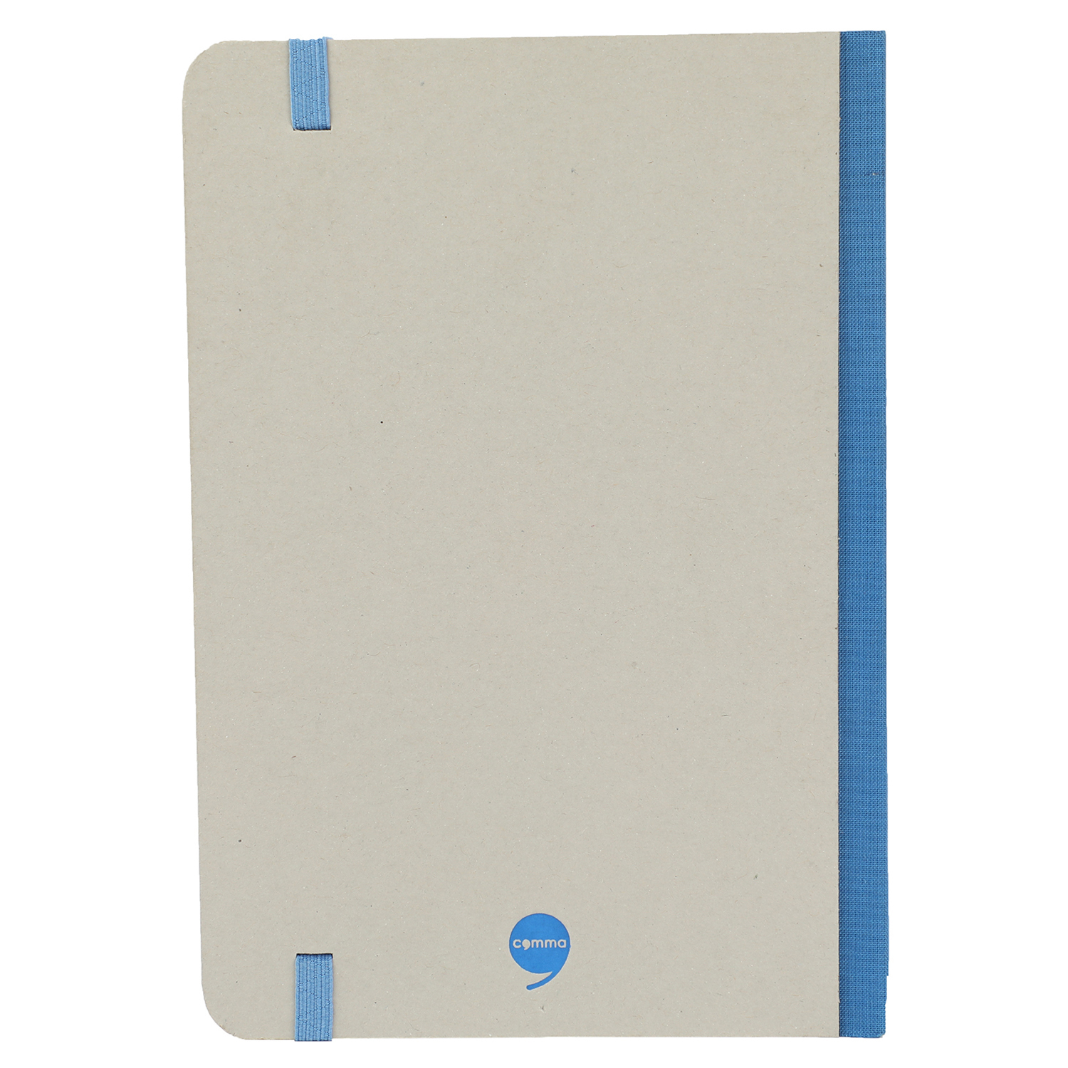 Features Include An Elastic Band Closure Which Matches The Colour Of The Spine And The Logo On The Cover Comma Ecologique - A5 Size - Hard Bound Notebook (Grey With Blue)