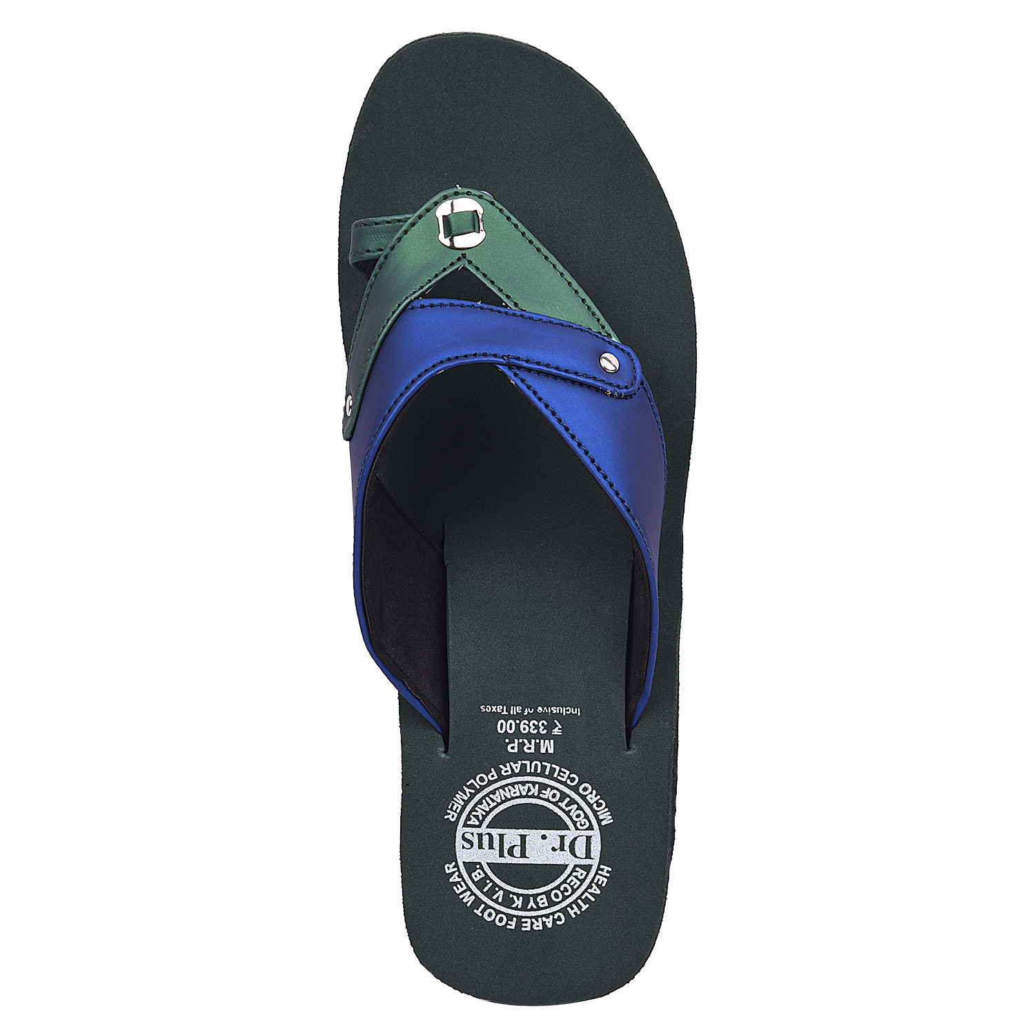 Mcp Slippers - Synthetic Leather Upper, Rubber Sole | Women's Flip Flop, Sizes 5-11, Blue-green Color, All-season Comfort