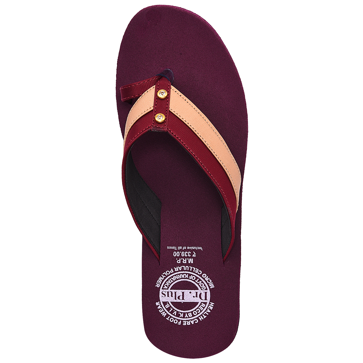 Mcp Slippers - Synthetic Leather, Size 5-11, Maroon | Comfortable Footwear For Diabetic Feet, Back Pain, And Foot Conditions