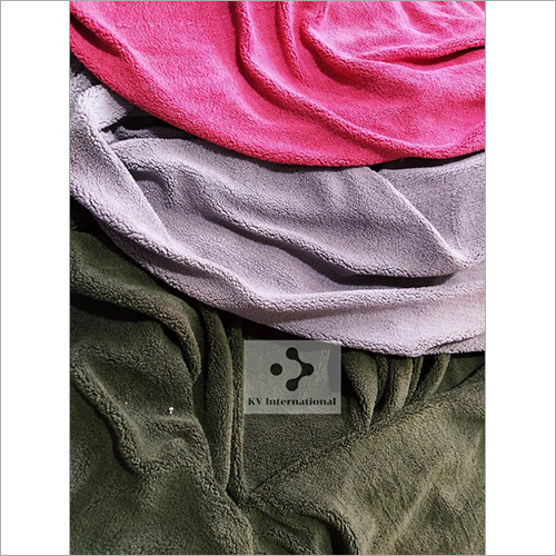 Plain Sherpa Fabric - 58" Width, 300gsm Weight, 5mm Thickness | Soft, Warm Knitted Fabric in Pink for Garments, Home Textiles, Bags, and More