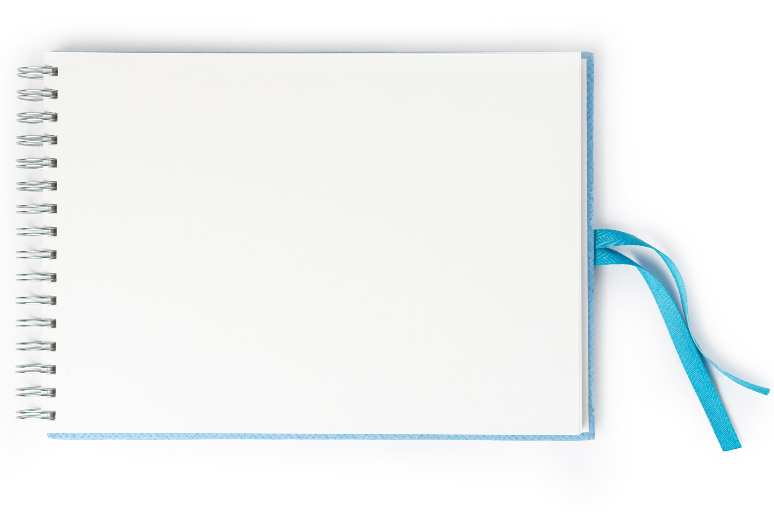 Paper Is 160gsm Comma Abaca - A4 Size - Wire-o-bound Sketchbook (Sky Blue)