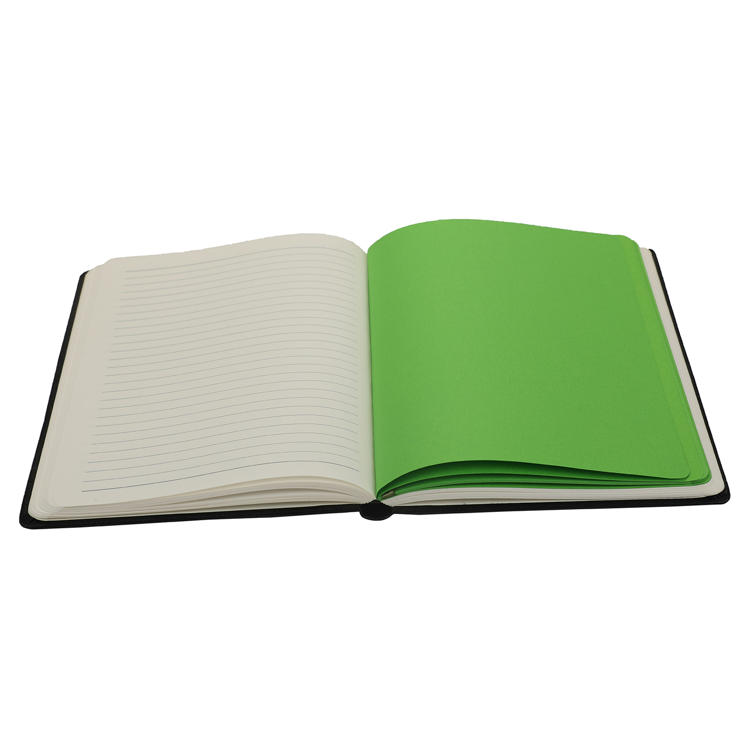 Comma Laser - A5 Hard Bound Notebook | 224 Pages, 80gsm Acid-free Paper, Green Laser Etched Leaning Tower Of Pisa Design, Integrated Satin Ribbon Bookmark, Rounded Spine And Corners, Stylish Un-ruled Green Pages