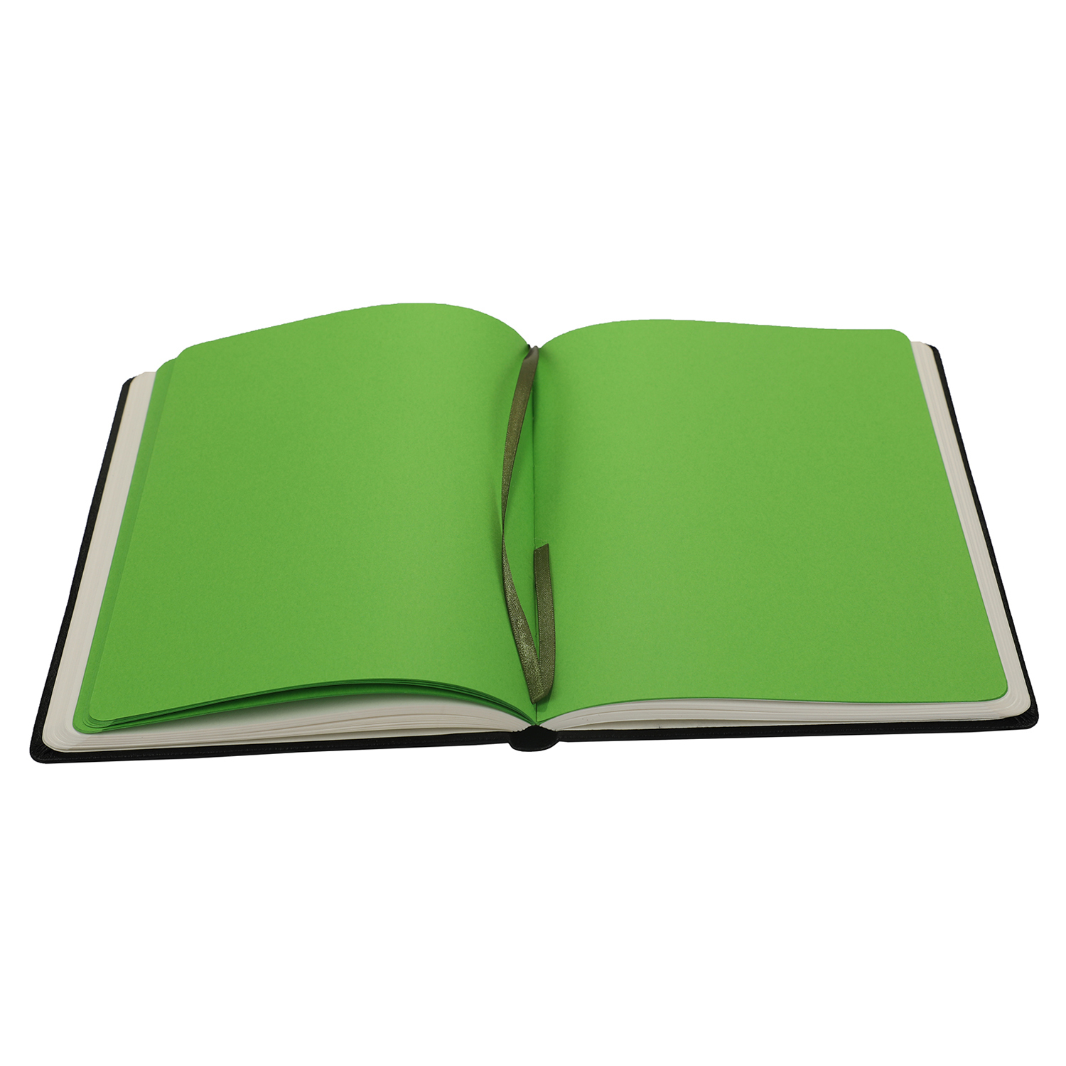 Comma Laser - A5 Hard Bound Notebook | 224 Pages, 80gsm Acid-free Paper, Green Laser Etched Leaning Tower Of Pisa Design, Integrated Satin Ribbon Bookmark, Rounded Spine And Corners, Stylish Un-ruled Green Pages